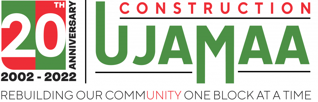 UJAMAA Construction 20TH Logo